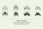 Mini City Vector Badges, an Object Graphic by KatjaPotokar (Thumbnail 1 of 2)