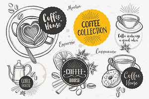 Coffee Doodle Elements