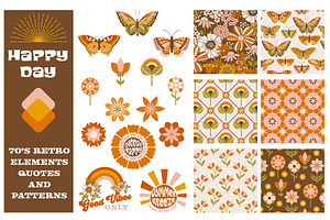 Happy Day Retro Graphics & Patterns