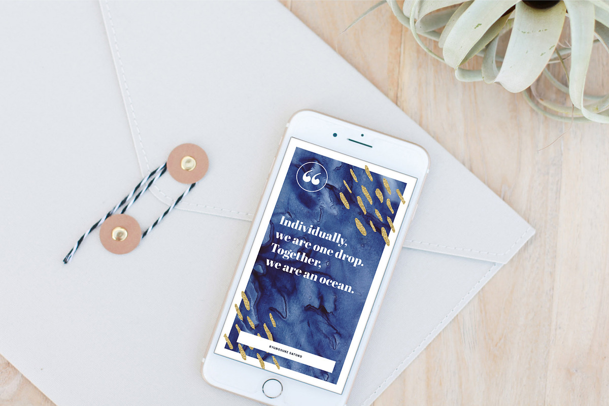 INDIGO Instagram Story Templates, a Social Media Template by Vintage To Vectors (Photo 8 of 9)