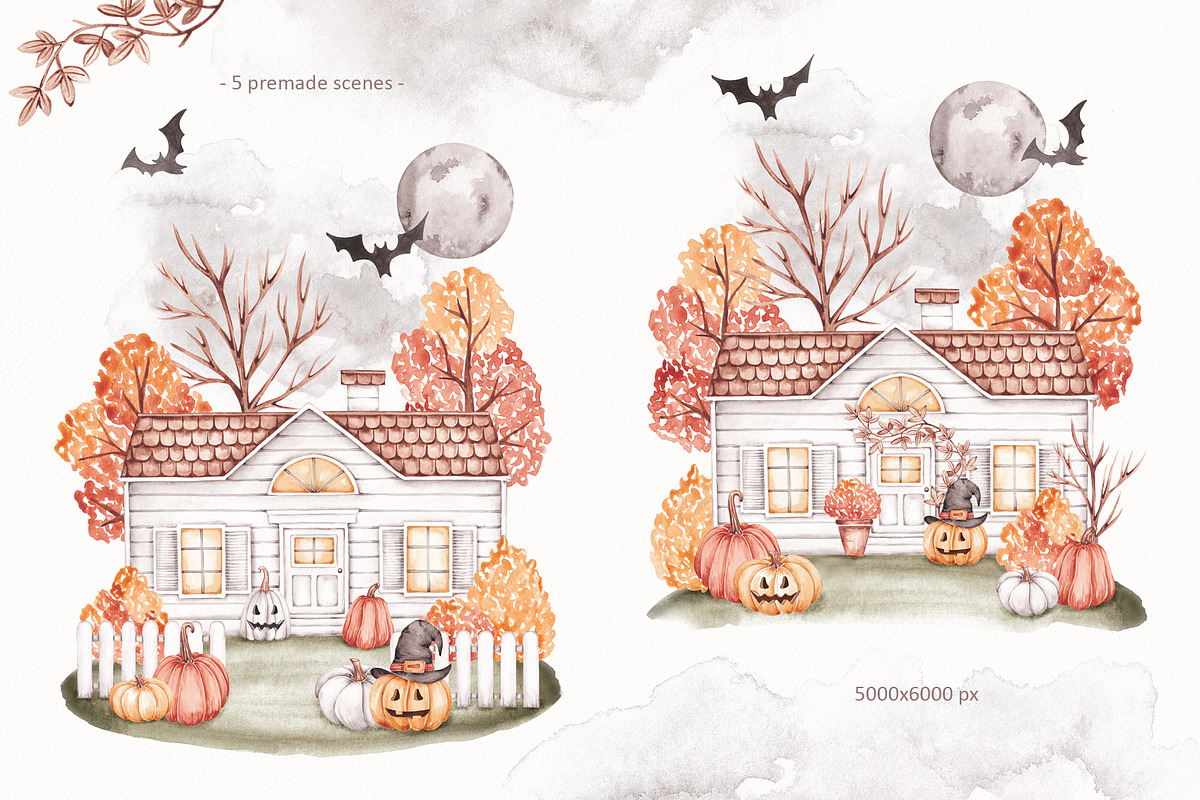 Watercolor Clipart Autumn Spirit, a Seasonal Illustration by SirenaArt (Photo 6 of 8)