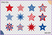 Various Patriotic Stars Clipart Set, an Object Illustration by Gfx Expert Team (Thumbnail 2 of 3)