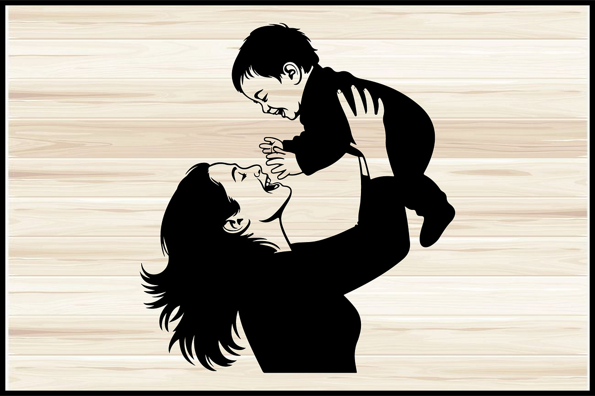30 Mom Baby Play Silhouette Bundle, a Person Illustration by Artivon (Photo 3 of 4)