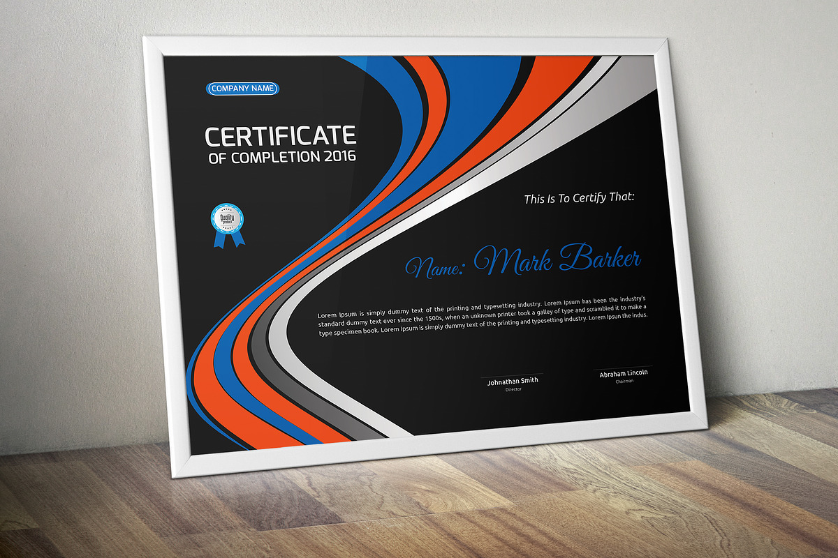 Certificate Word | PSD | AI, a Stationery Template by Curve Design (Photo 7 of 8)