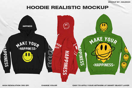HOODIE REALISTIC MOCKUP, a Hoody Mockup by DaldSgh