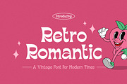 Retro Romantic Font, a Sans Serif Font by Salt & Pepper Designs (Thumbnail 1 of 6)