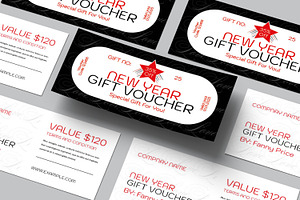 New Year Gift Voucher Layout, a Stationery Template by ContestDesign