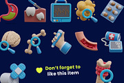 Medical Checkup 3D Icon Pack, an Environmental 3D Model by orenjidesign (Thumbnail 8 of 8)