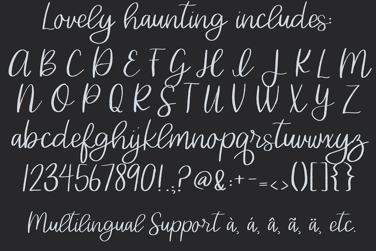 Lovely Haunting, Halloween Script, a Script Font by Designing Digitals (Photo 2 of 9)