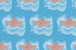 pattern with an image of a paper boa, a Texture Illustration by JYa_Design