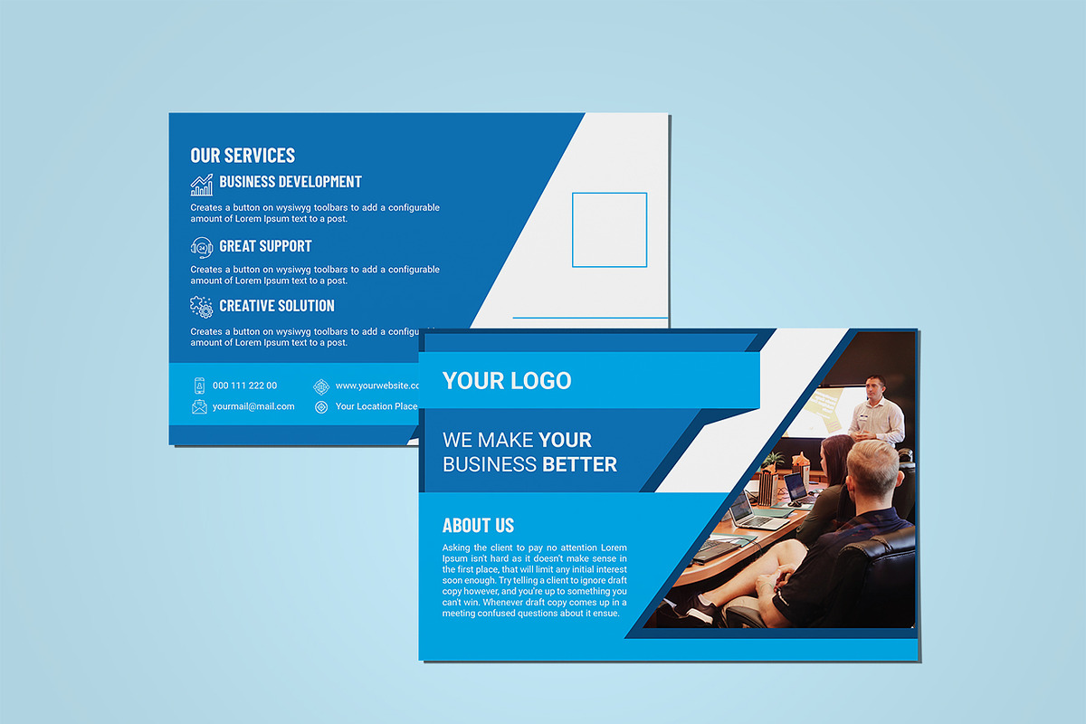 Corporate Business Postcard Design, a Card Template by Studio Retouch (Photo 2 of 3)