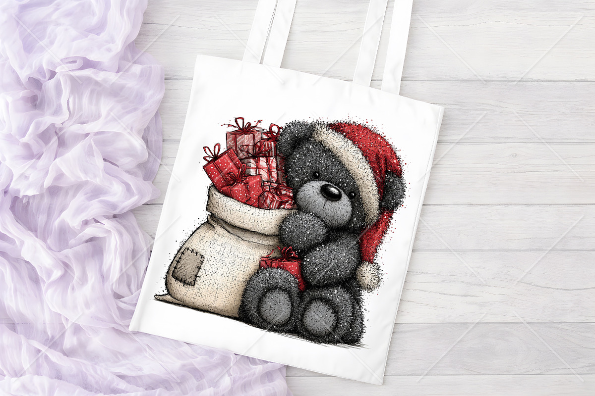Whimsical Teddy Bear Christmas PNG, a Seasonal Illustration by Canvas Craft (Photo 8 of 10)