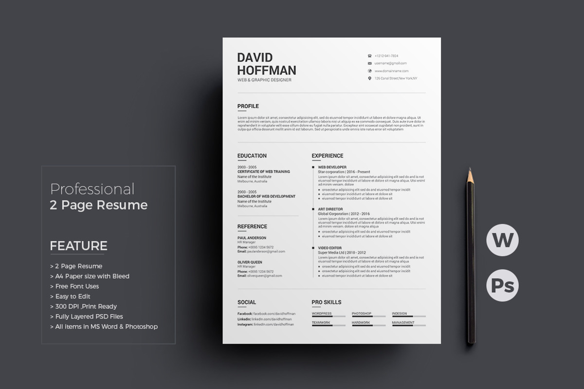 Resume/CV, a Resume Template by deviserpark (Photo 3 of 4)