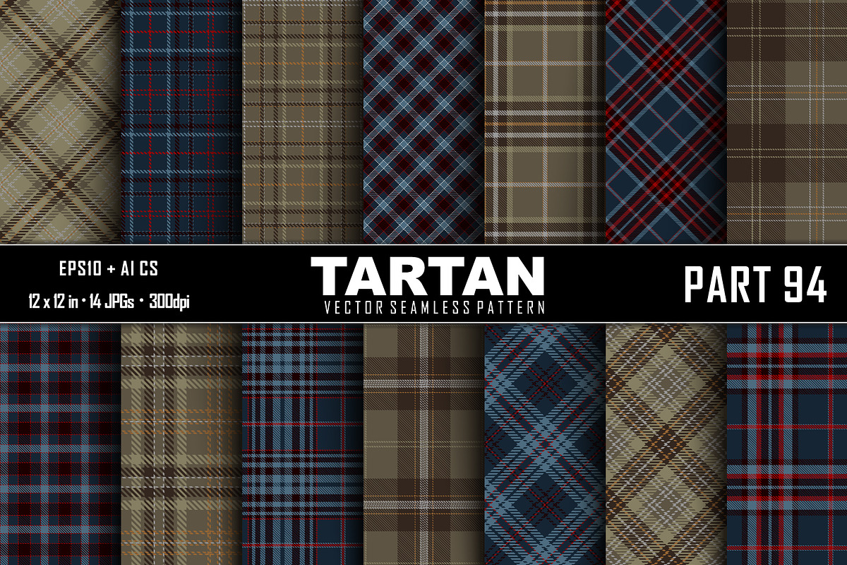 Seamless Tartan Pattern. Part–94, a Pattern Graphic by Vectorchoice