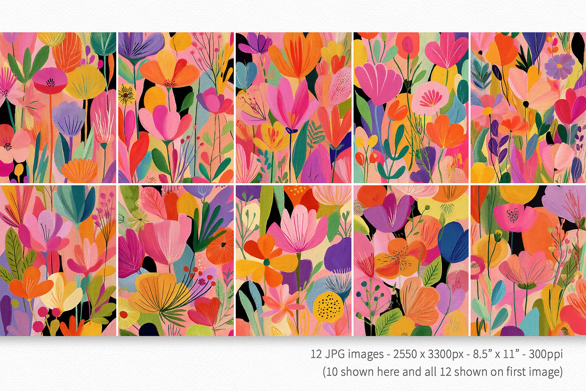 Color Pop Florals, a Decorative Illustration by rileyBgraphics (Photo 2 of 7)