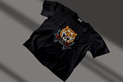 Tiger and Skull with Flowers, an Object Illustration by nomlimo.com (Thumbnail 3 of 3)