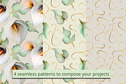 Elegant Calla Lily Seamless Patterns, a Pattern Graphic by Floraphoria (Thumbnail 4 of 10)