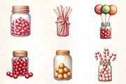 Christmas Candy Jar Clipart, an Illustration by CrexoraLab (Thumbnail 2 of 5)