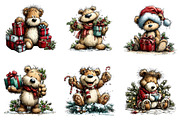 Christmas Bears Clipart, an Illustration by CreationArt (Thumbnail 4 of 5)