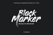 Black Marker Brushes for Illustrator, a Brush Add-On by Publiworks (Thumbnail 1 of 5)