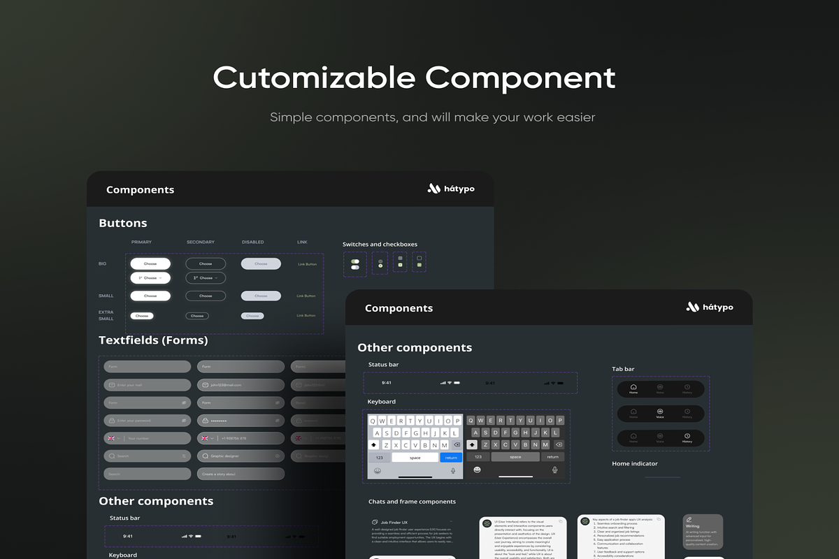 Mindmate - AI Chat BOT App UI KIT, an UI Kit Template by Creative Perspective (Photo 3 of 7)