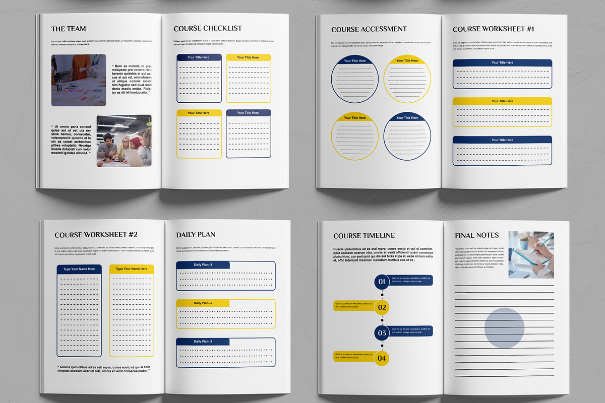 Course Workbook Template Layout