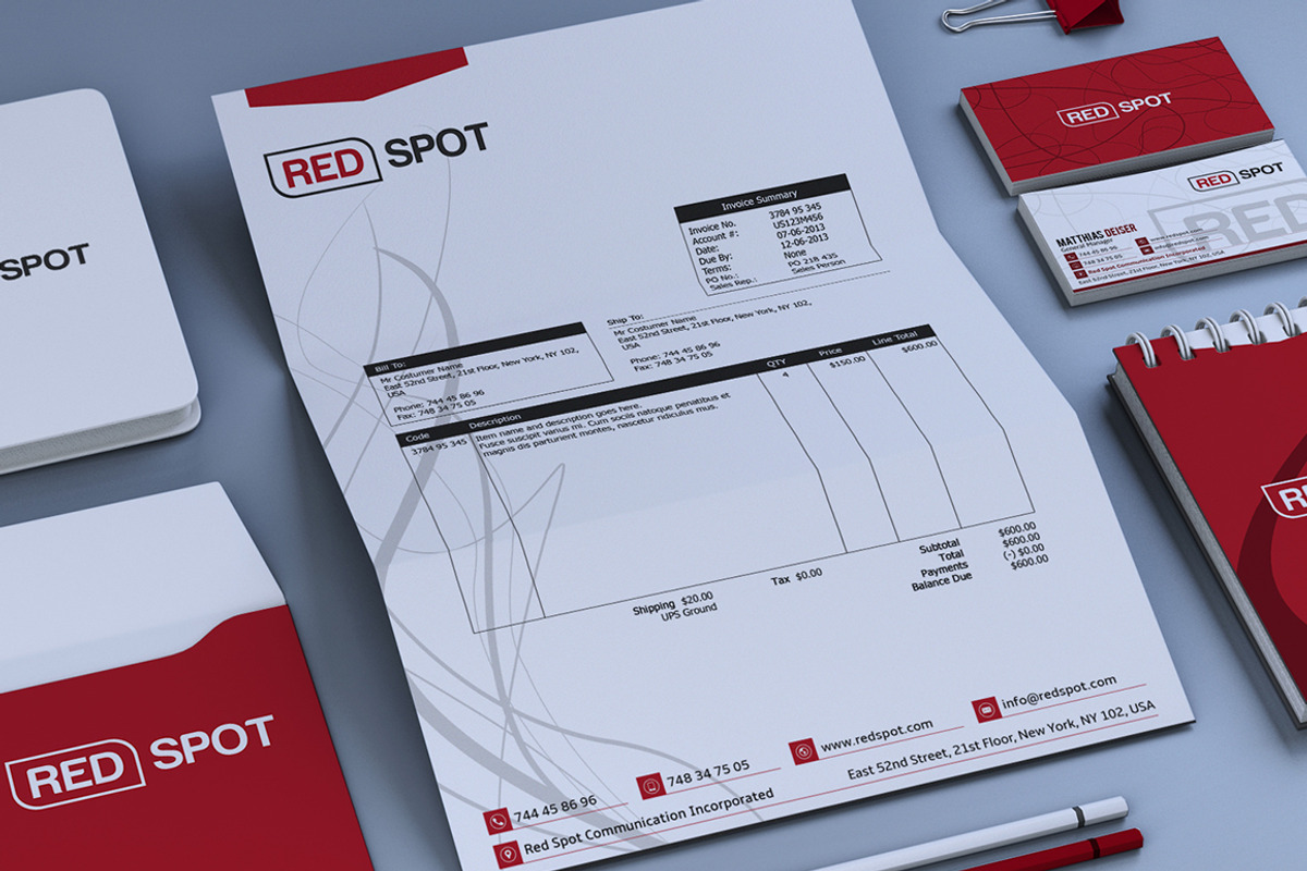 -75% Red Corporate Identity, a Stationery Template by Marvel (Photo 5 of 5)