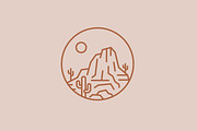 Rocky Canyon View Logo Badge Concept, a Branding & Logo Template by Signatoro (Thumbnail 1 of 3)