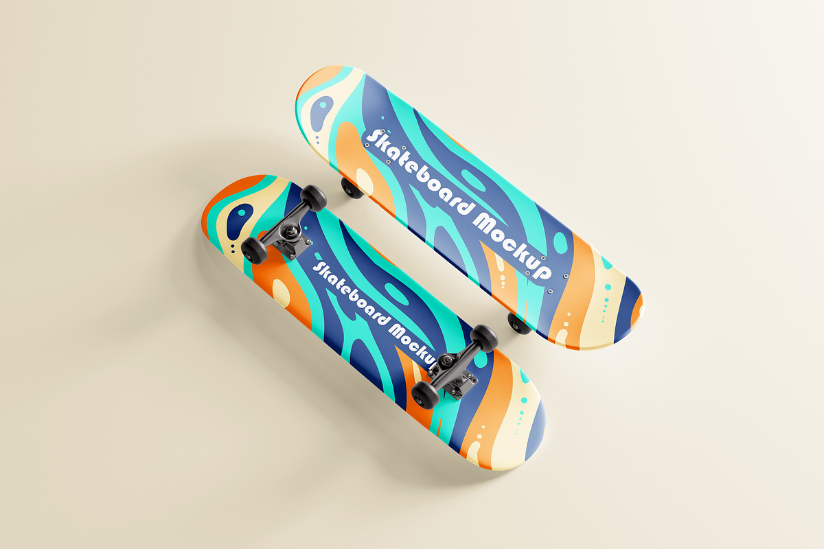 Skateboard Mockup, a Merchandise Mockup by MockupFree.Net (Photo 4 of 10)