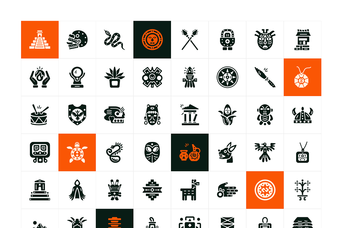 Glyph Aztec Icons, a Solid Icon by Prosymbols (Photo 6 of 6)