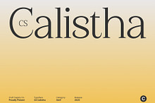 CS Calistha – Elegant Serif Font