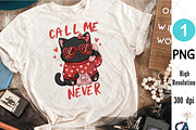 Funny Sarcastic Valentine Black Cat, an Illustration by Creative Art (Thumbnail 5 of 6)