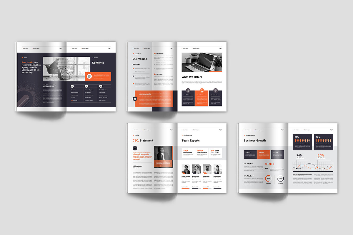 Annual Report Template, a Brochure Template by Spark_Creative (Photo 10 of 12)