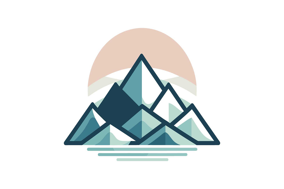 Geometric Mountain Icons Pack, an Object Graphic by yasushie (Photo 10 of 12)
