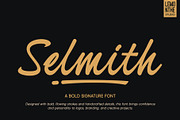 Selmith | Bold Signature, a Script Font by Lemonthe (Thumbnail 1 of 9)