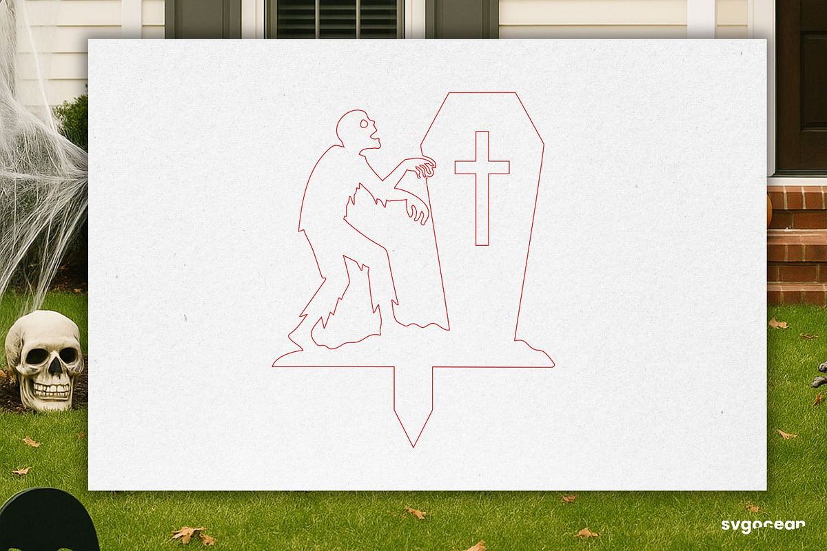Halloween Garden Stakes Bundle, an Illustration by svgocean (Photo 5 of 21)