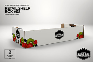 Retail Shelf Box 08 Packaging Mockup