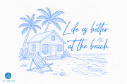 Life Is Better At The Beach Png, a Seasonal Illustration by Libby Wishes (Thumbnail 1 of 5)
