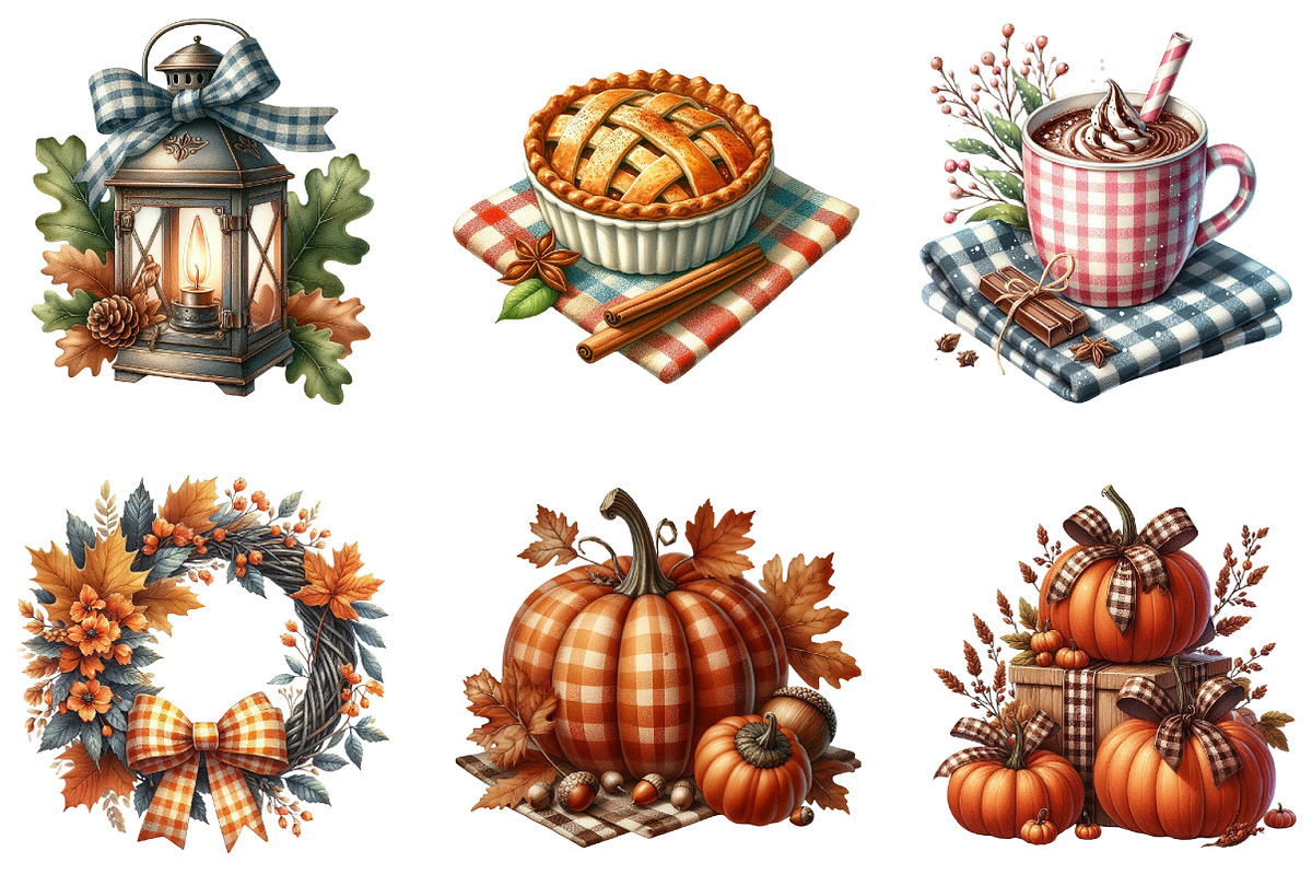 Watercolor Fall Marigold Clipart, an Illustration by cherrydesign (Photo 2 of 3)