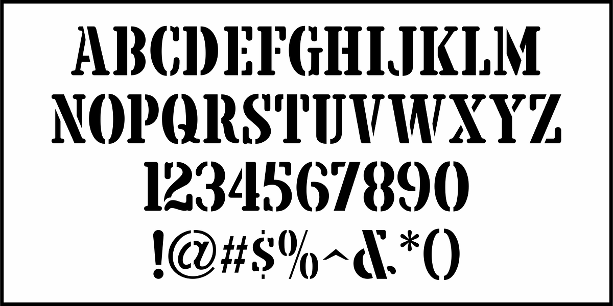 Government Stencil JNL, a Font by Jeff Levine Fonts (Photo 3 of 5)