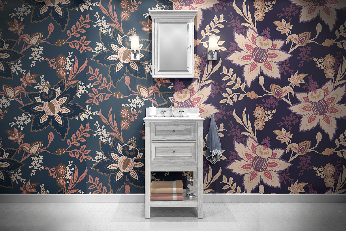Paisley & Jacobean Floral Pattern, a Pattern Graphic by StudioGlouna (Photo 2 of 10)