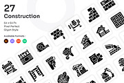 Construction Icons Set - Glyph, a Solid Icon by Kmg Design (Thumbnail 1 of 2)