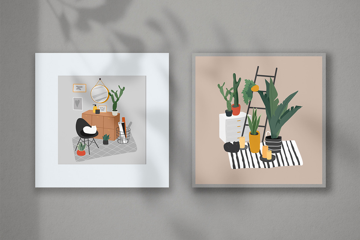 Hugge. Furniture collection., a Decorative Illustration by Merfin (Photo 2 of 16)