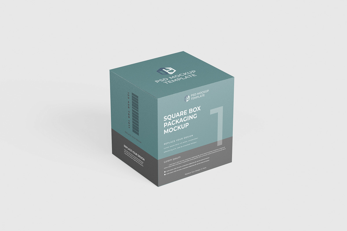 Square Box Mockup, a Packaging Mockup by tiyasprabawa (Photo 3 of 11)