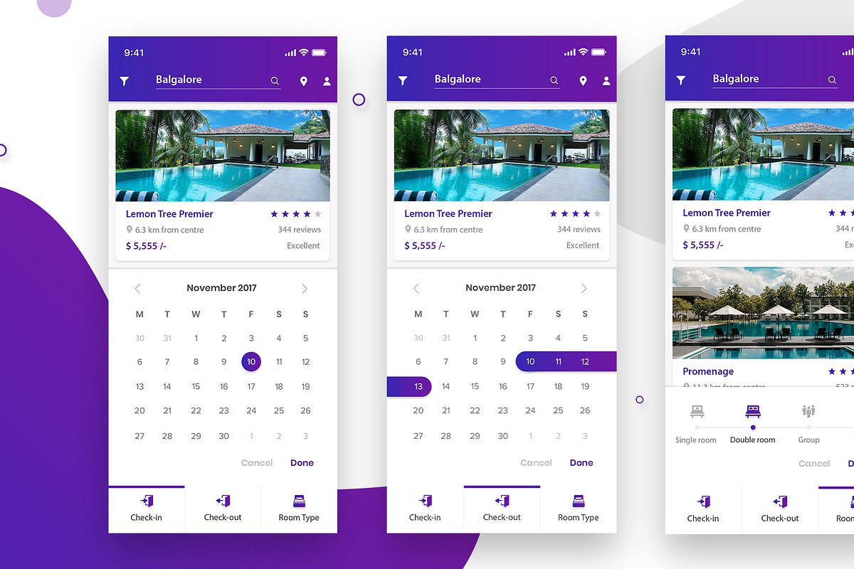 Complete UI Kit - Hotel Booking App, an App Template by Ragul Creates (Photo 5 of 6)