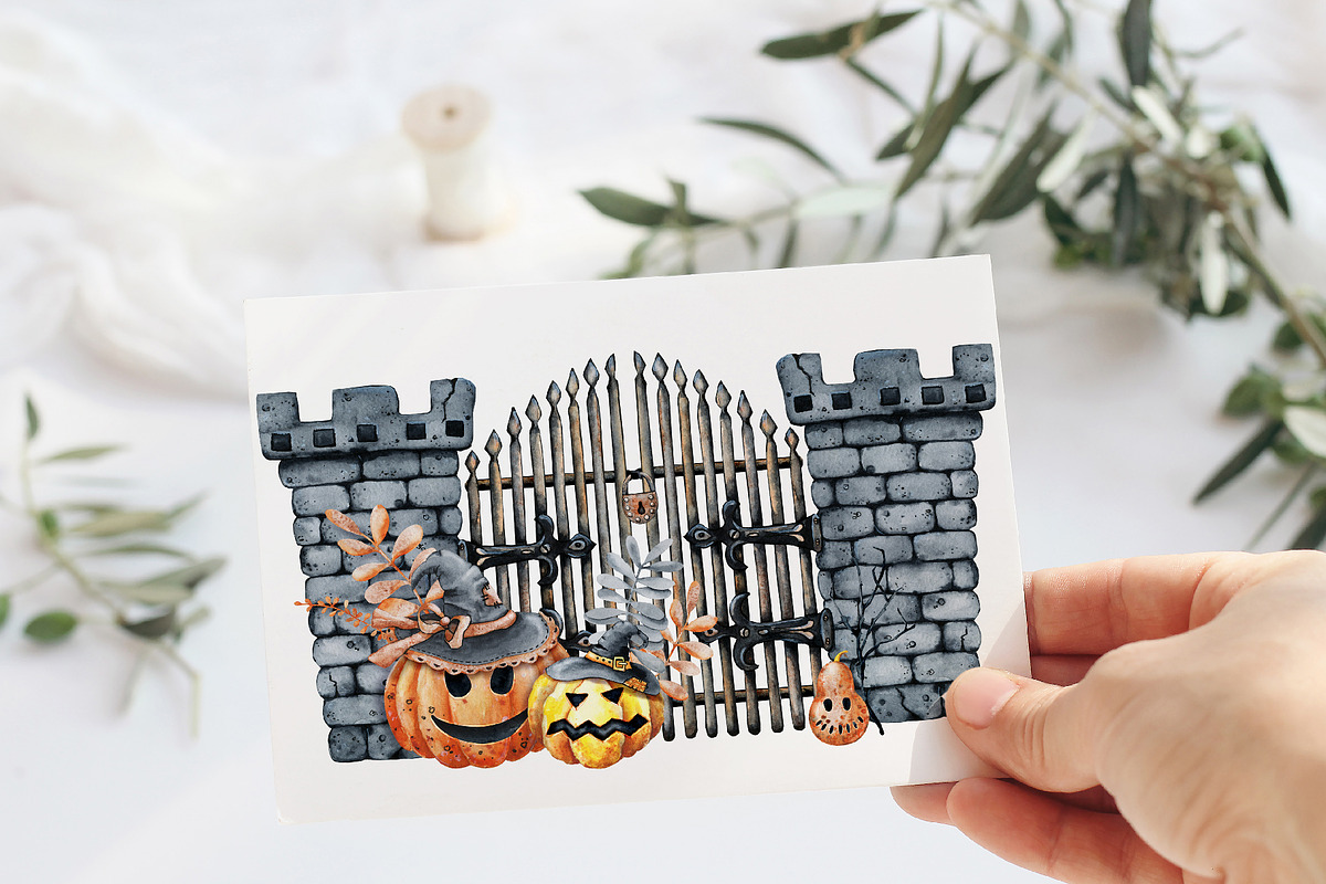 Happy Halloween clipart and paper, a Decorative Illustration by Artmanata (Photo 15 of 16)