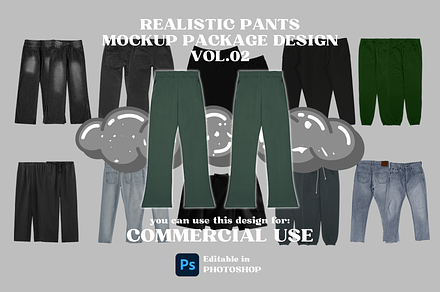 Clothing Mockup Pants Design Vol.02