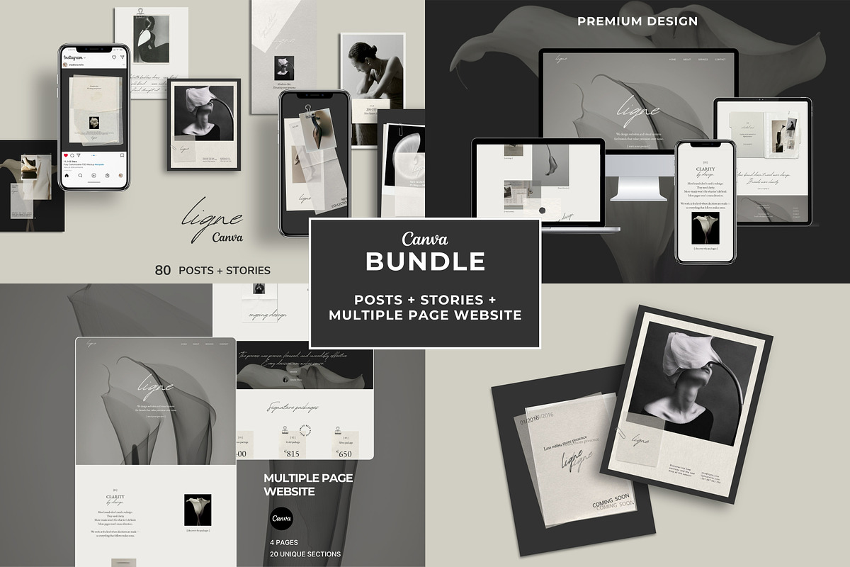 Studio Aesthetic Bundle Canva, a Social Media Template by Studio Suvelle (Photo 1 of 9)