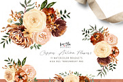 Copper Autumn Flowers, an Illustration by Kim Thoa Designs (Thumbnail 3 of 10)