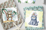 Cute Hippo & Friends Safari Animals, an Animal Illustration by Ann Art Houze (Thumbnail 9 of 15)